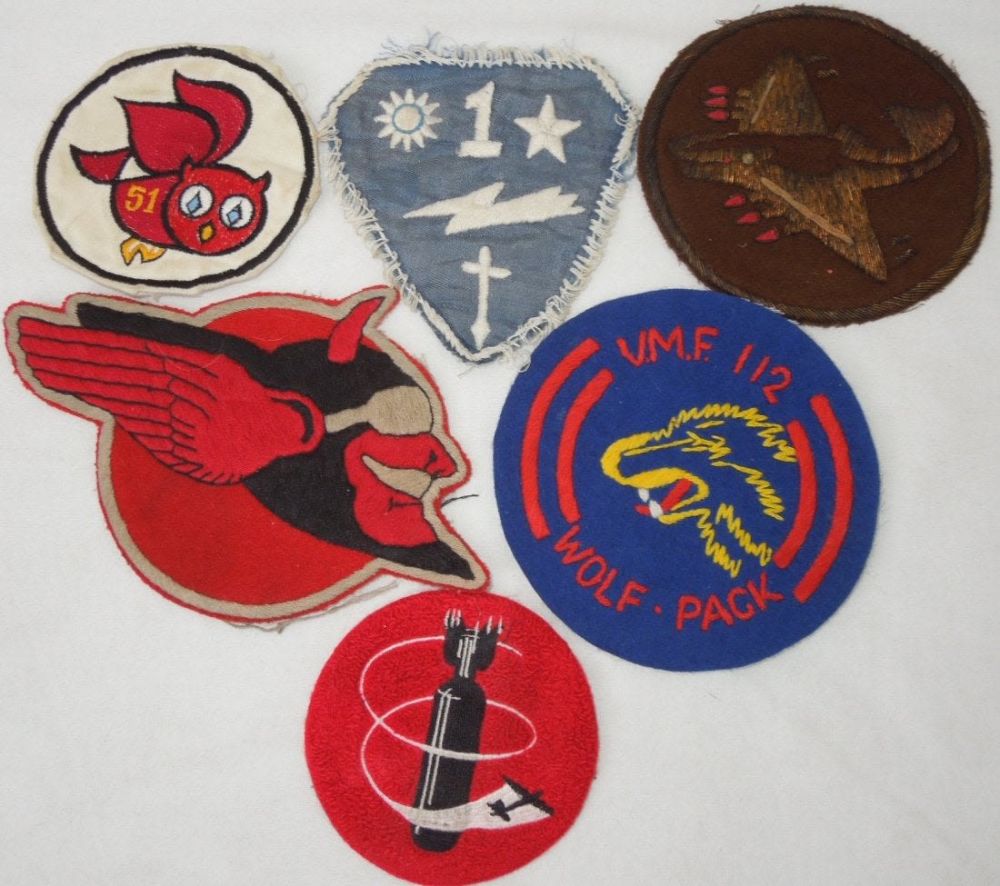 Lot 266B: Lot of 6 Repro WWII Squadron Patches