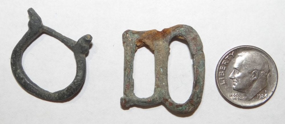 Lot 279E: Ancient Roman Brass Bronze Buckles from Horse Tack