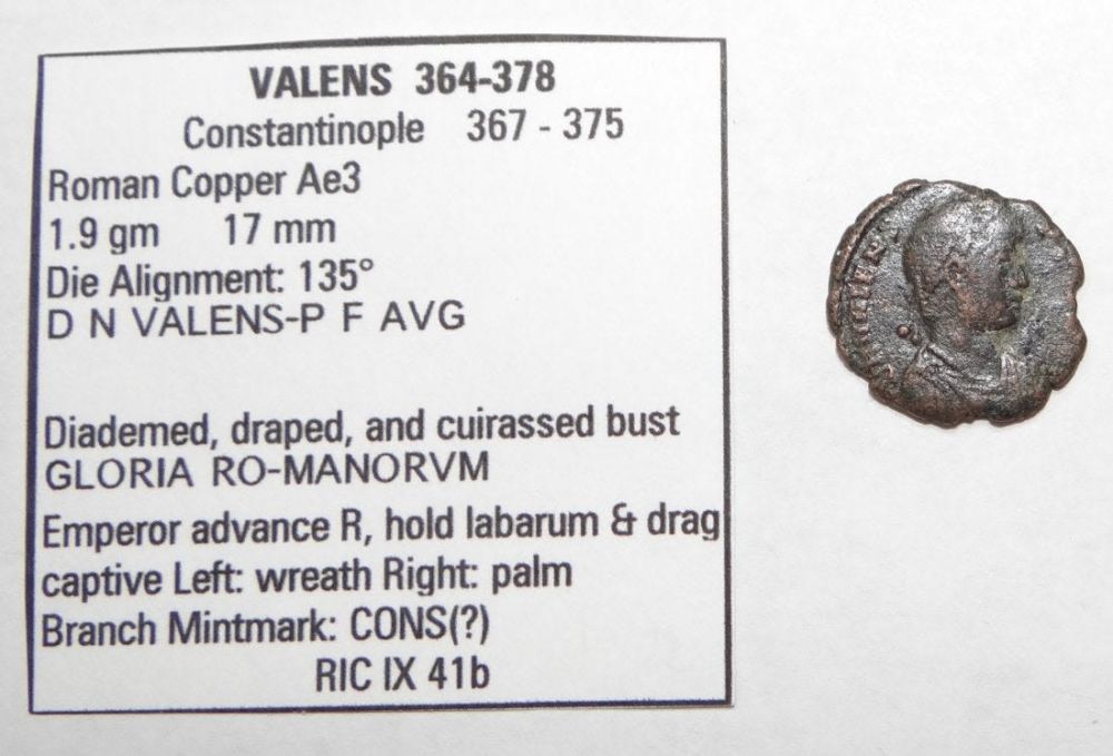Lot 292: VALENS Constantinople GLORIA RO-MANOR SCARCE Roman Coin