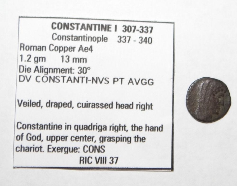 Lot 301: CONSTANTINE I Constantinople Veiled Ancient Roman Coin