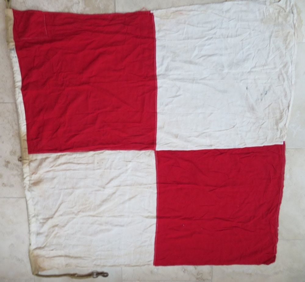 Lot 361: Maritime Nautical Flag Uniform "U" Standing Into Danger