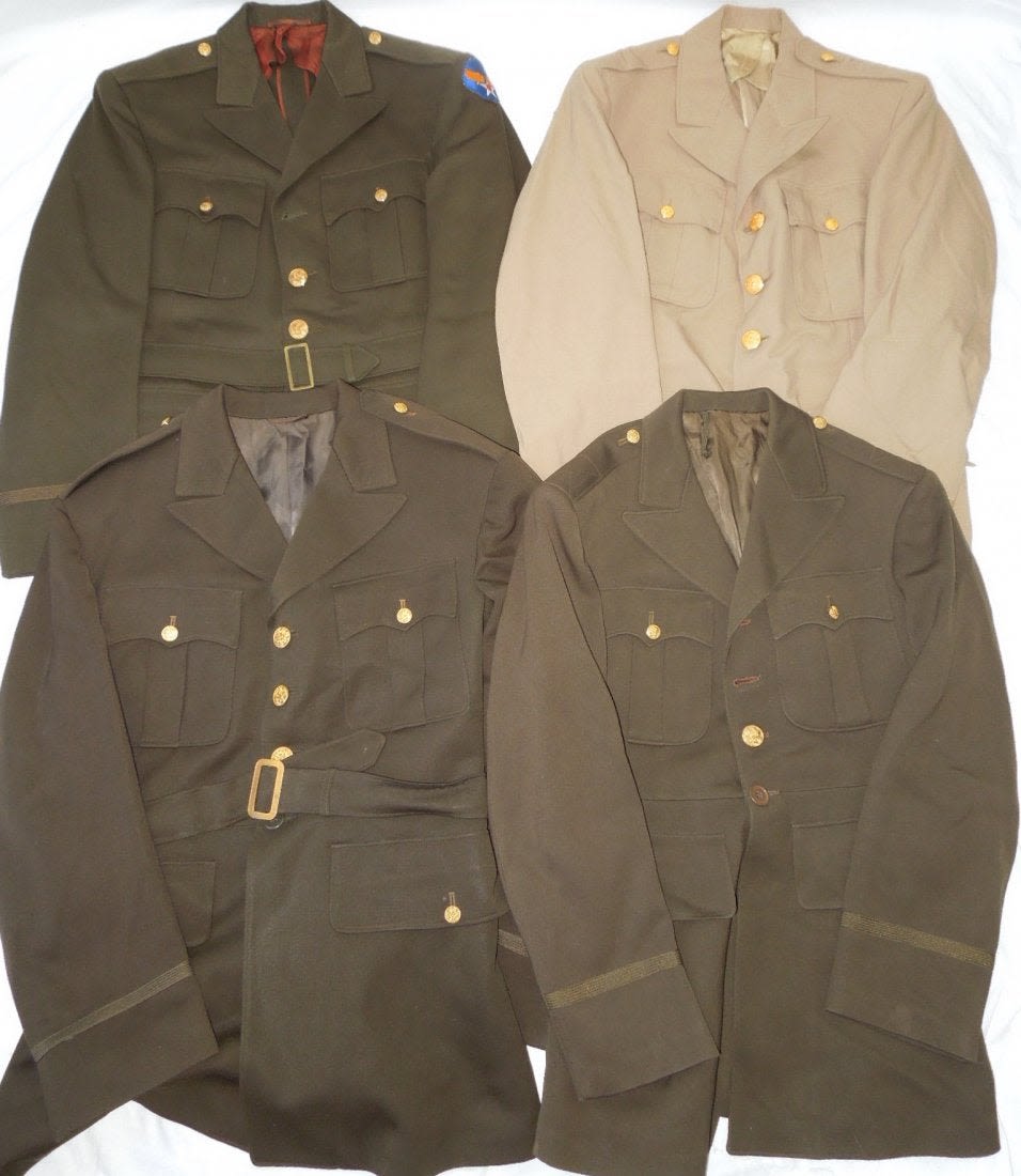 Lot 154: WWII US Army AAF Officer Uniform Jacket Lot #2
