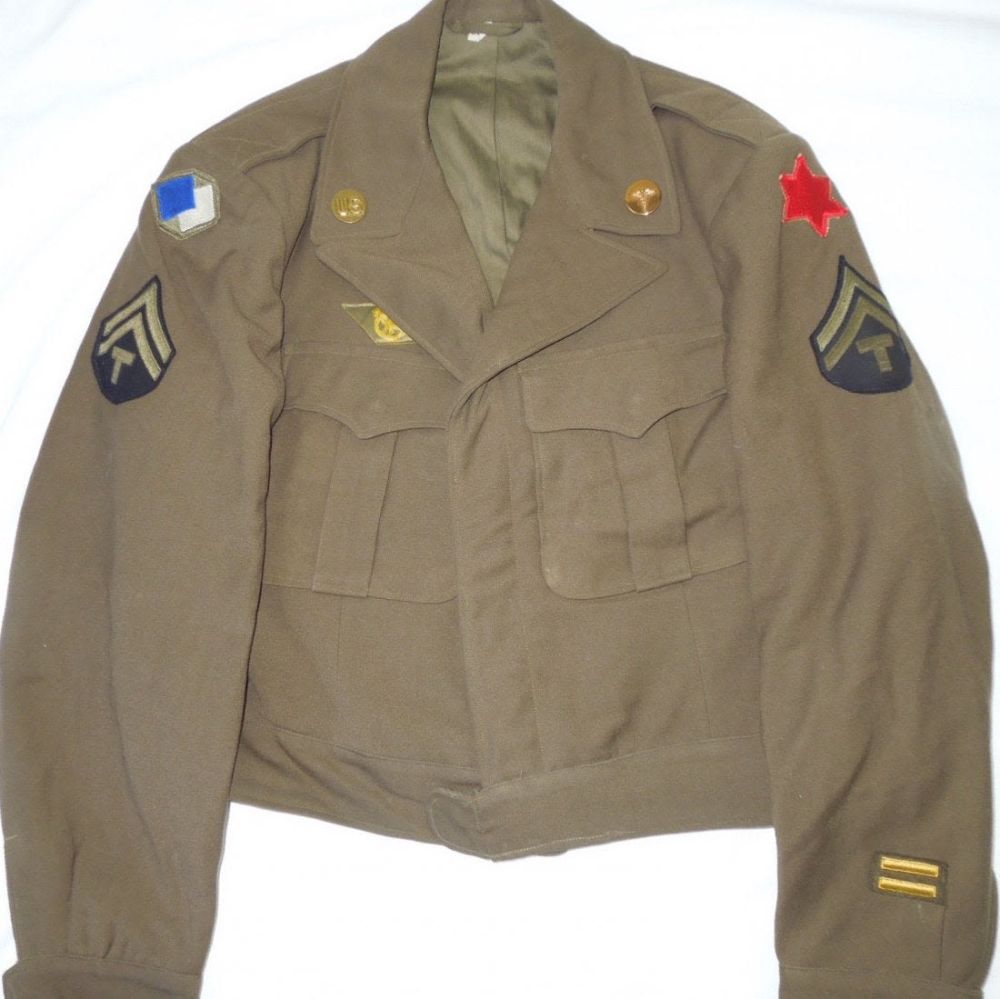 Lot 157: WWII US 96th and 6th Infantry Ike Jacket PTO