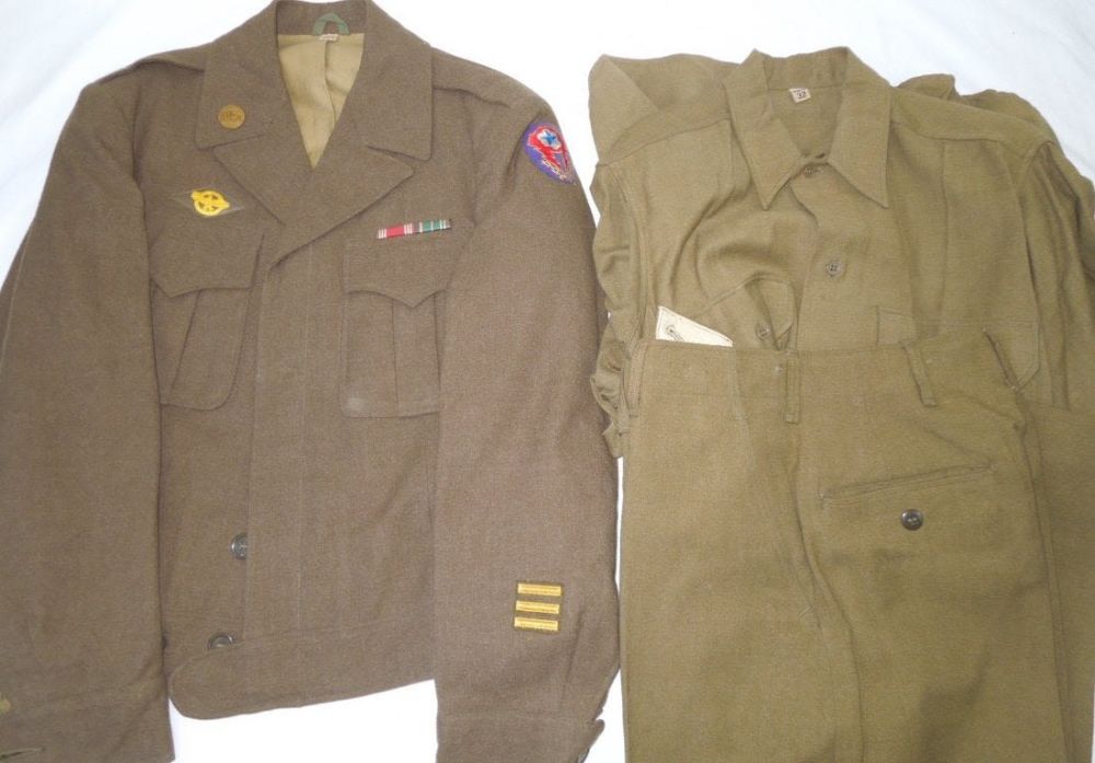 Lot 159: WWII US Army ETO Uniform Group British Made Patch