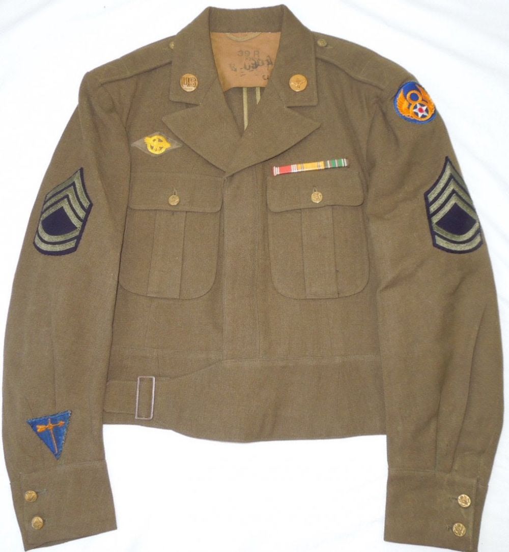 Lot 163: WWII Named US 8th AAF Brit Modified Jacket Shot Down