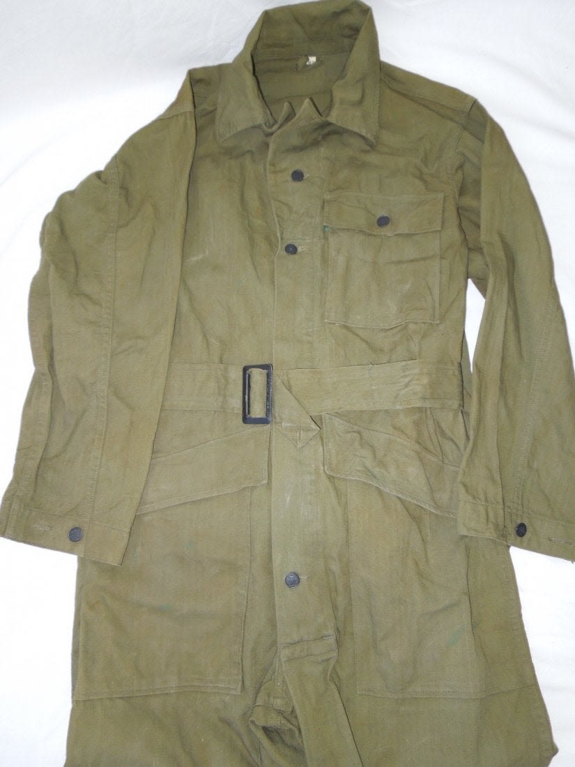 Lot 169: WWII US Army Herringbone Twill HBT Coveralls Size 38