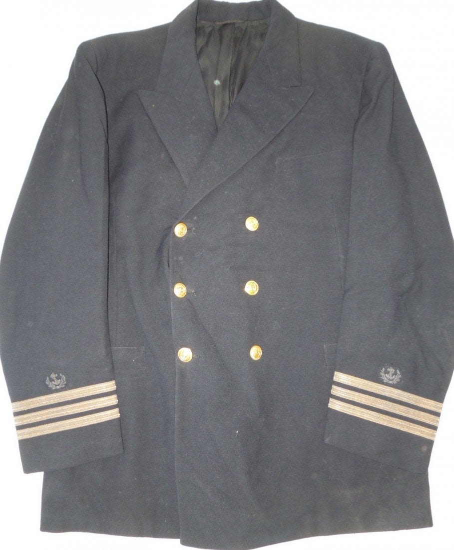 Lot 171: WWII US Maritime Service USMS Commander Jacket