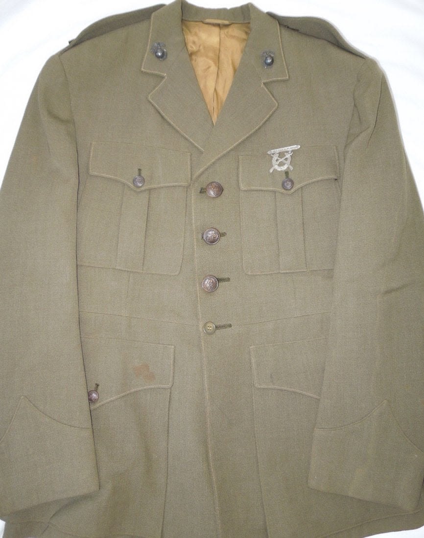 Lot 185: WWII Named USMC Iwo Jima Officer Uniform Jacket