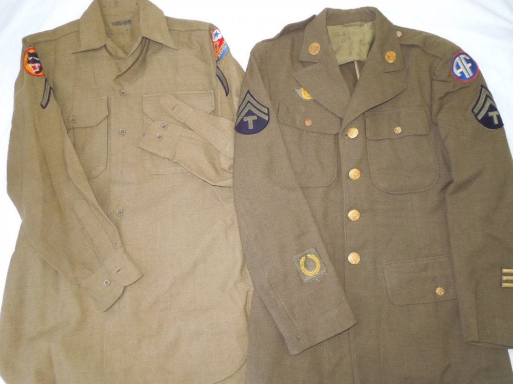 Lot 195: WWII 66th Infantry Shirt Allied Forces Uniform Lot