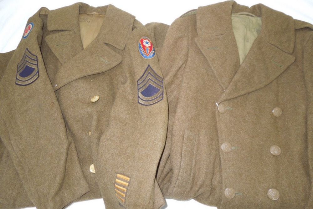 Lot 196: WWII US Army AA Command ETO Overcoat Lot