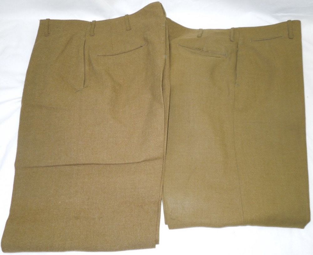 Lot 199: WWII US Army Large Sized Trousers Pants Lot