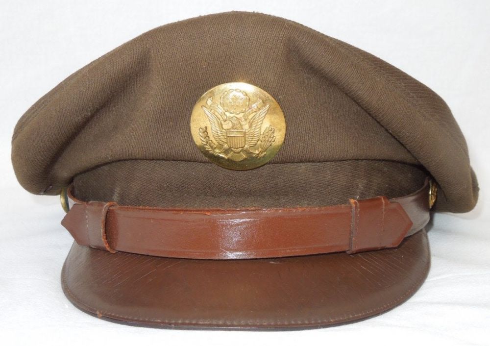 Lot 220: WWII US Crusher Visor Cap National Army Navy