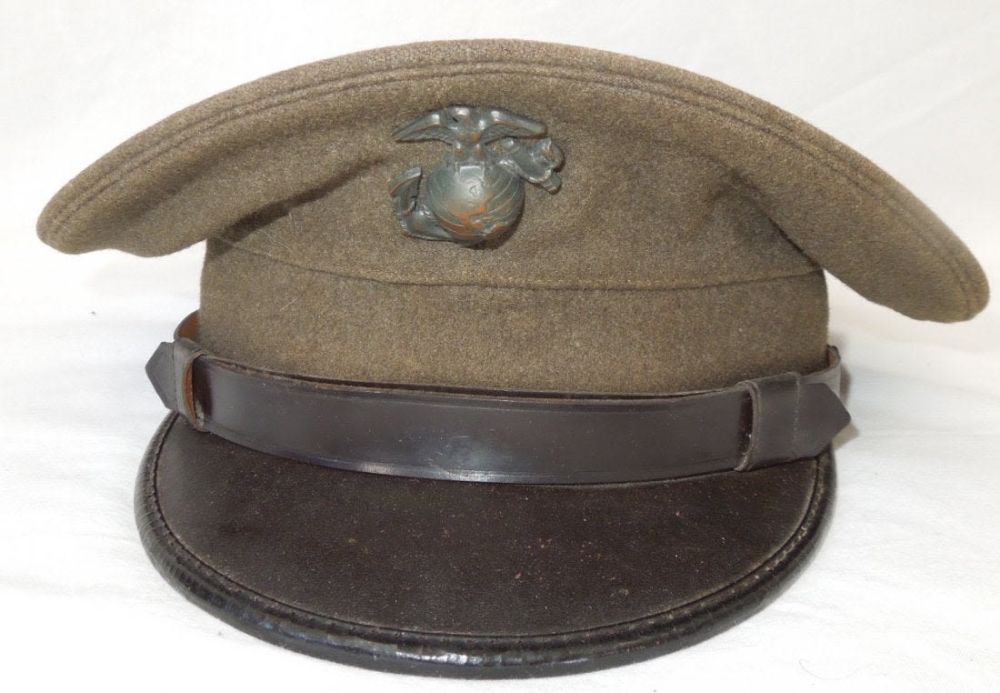 Lot 224: WWII Enlisted USMC Visor Cap Hat Classic Shape