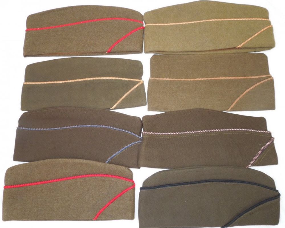 Lot 232: WWII Lot of 8 US Army Overseas Garrison Caps #4