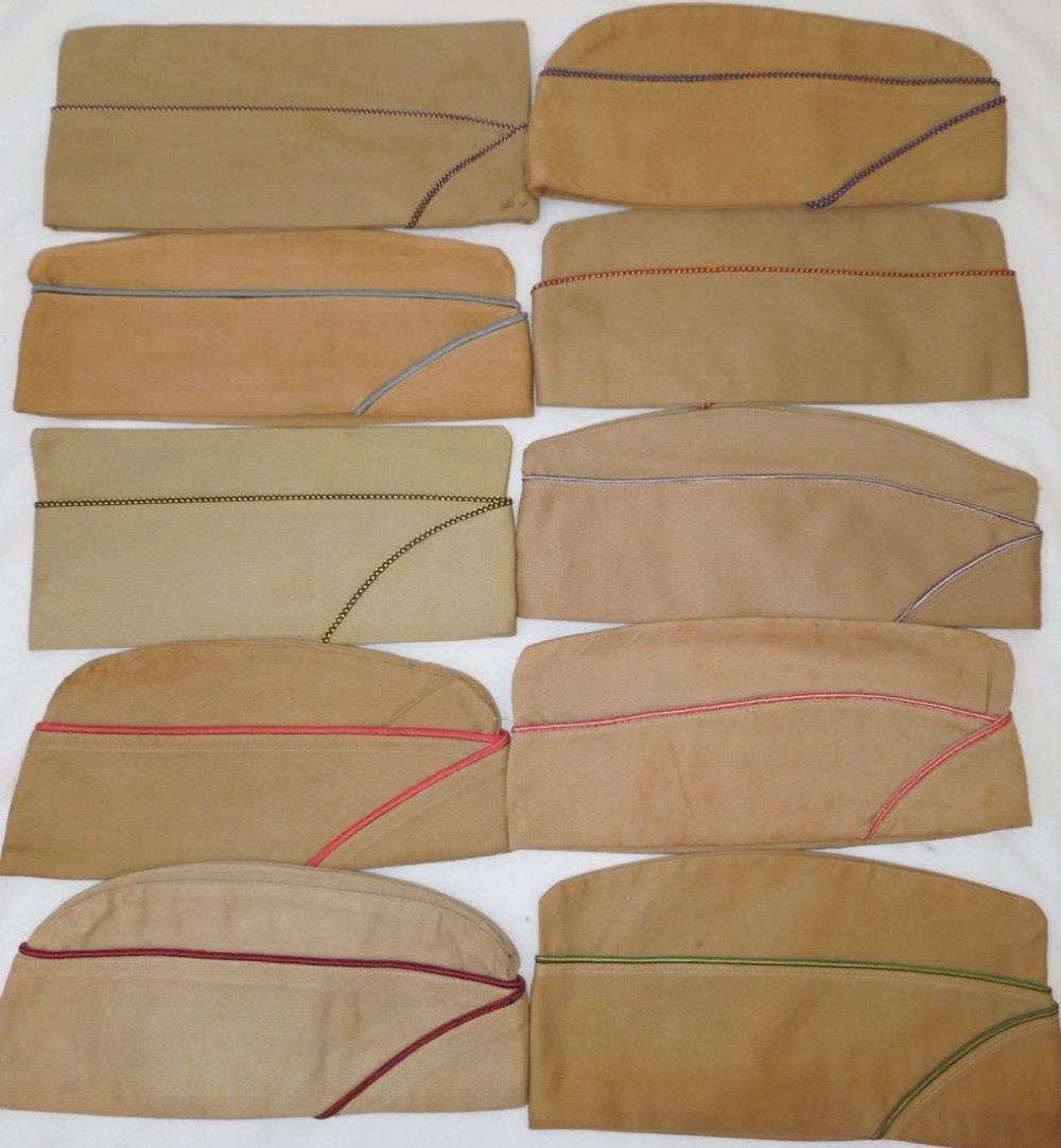 Lot 233: WWII US Army Overseas Garrison Caps Lot of 10 MP