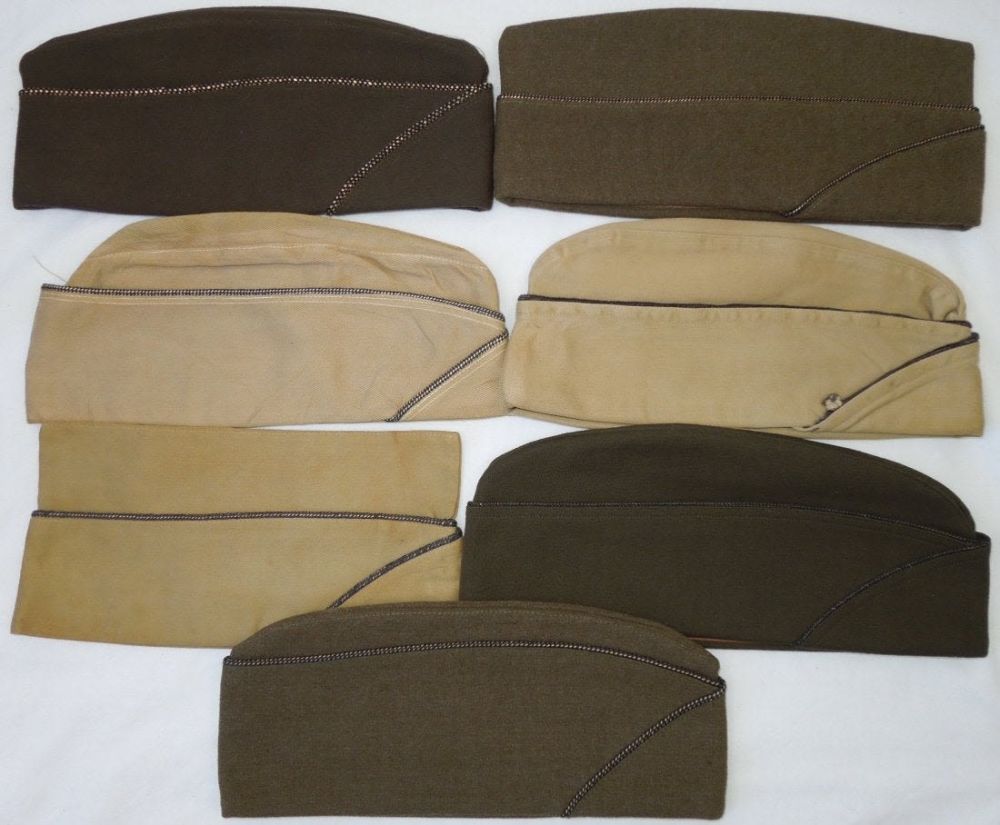 Lot 240: WWII US Army AAF Officer Garrison Overseas Caps Lot