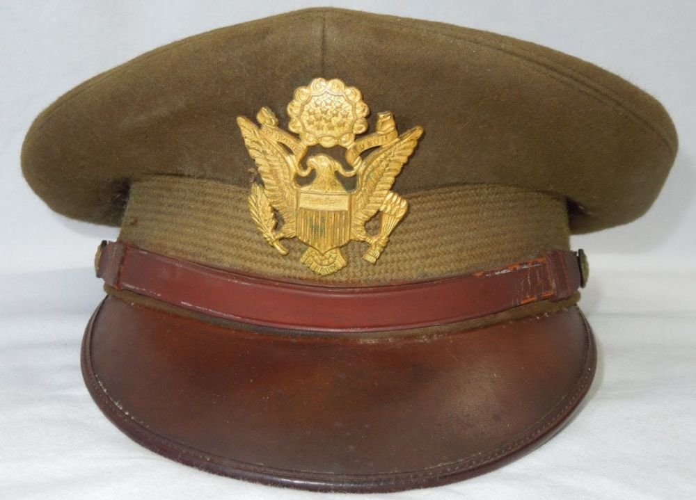 Lot 244: WWII US Army AAF Luxenberg Officer Visor Cap