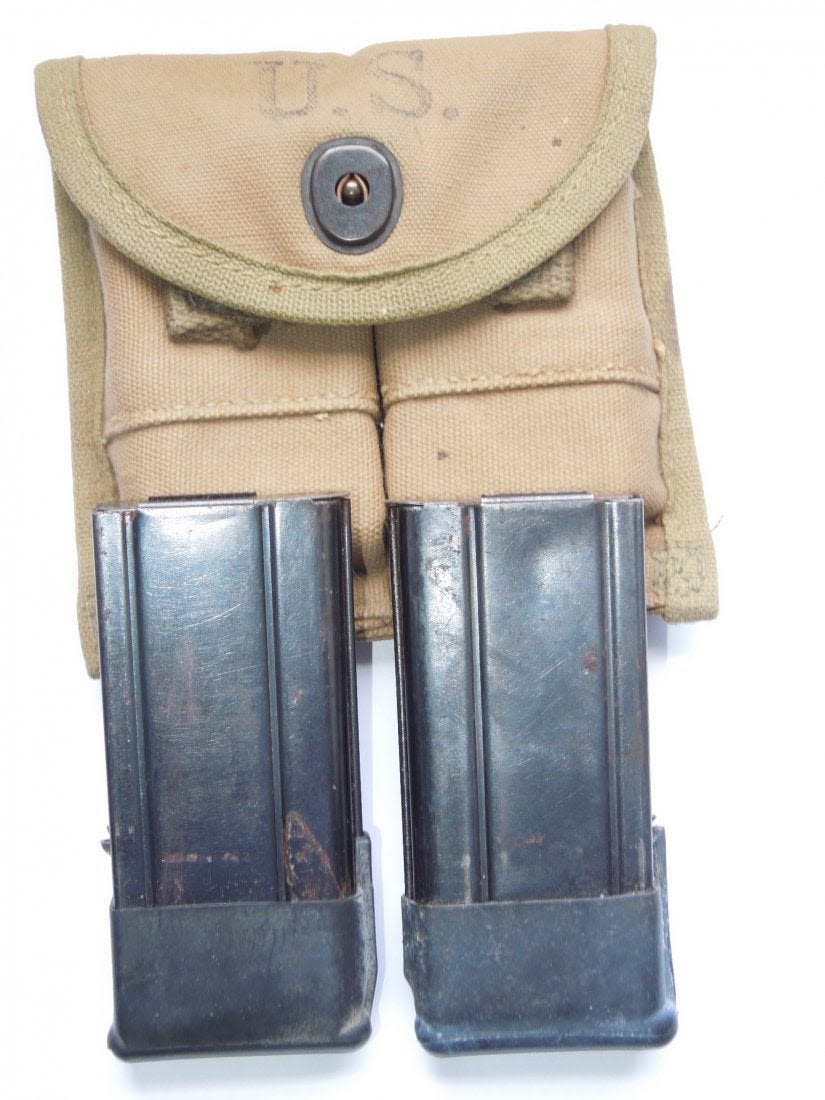 Lot 263: WWII M-1 Carbine Magazines and Pouch 1944