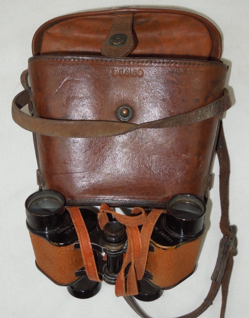 Lot 294: WWII US Army Signal Corps Binoculars and Case