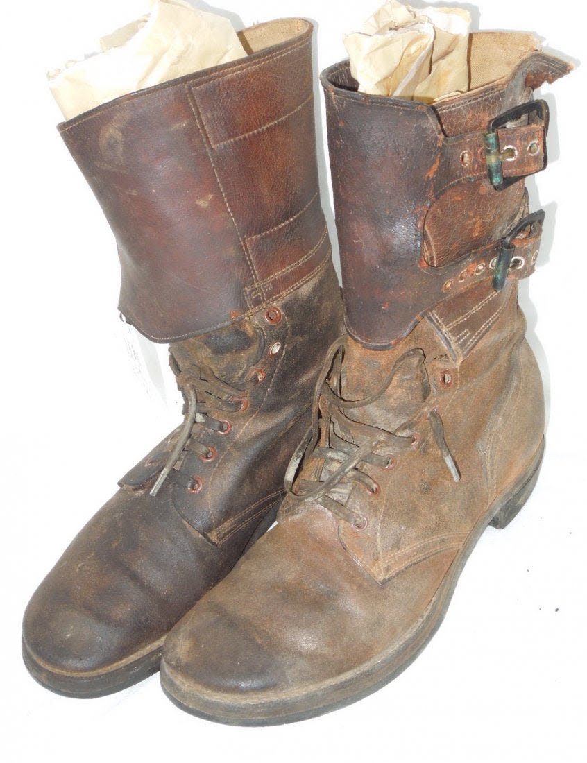 Lot 300: WWII US Army Combat Double Buckle Boots