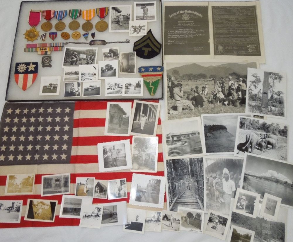 Lot 312: WWII Enlisted Named Legion of Merit CBI Medal Group