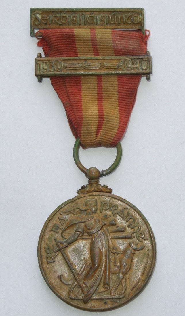 Lot 313: WWII Irish Emergency Forces Defence Medal 1939-45