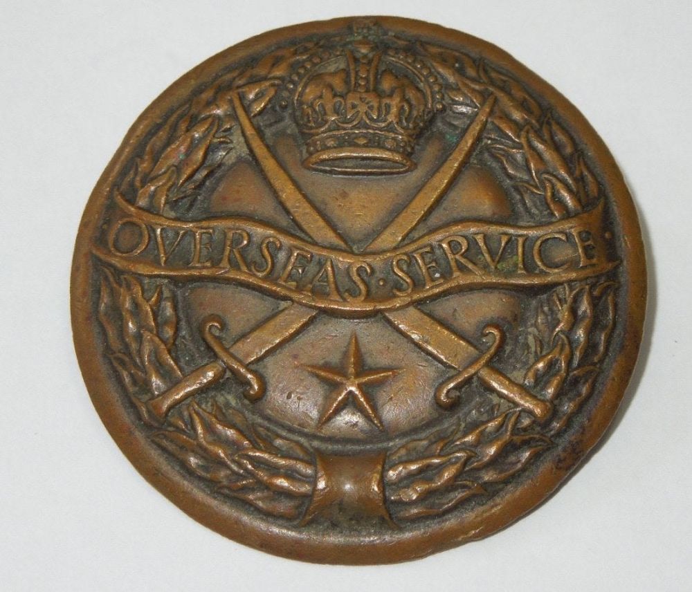 Lot 323: WWII Indian Overseas Service Badge Pin