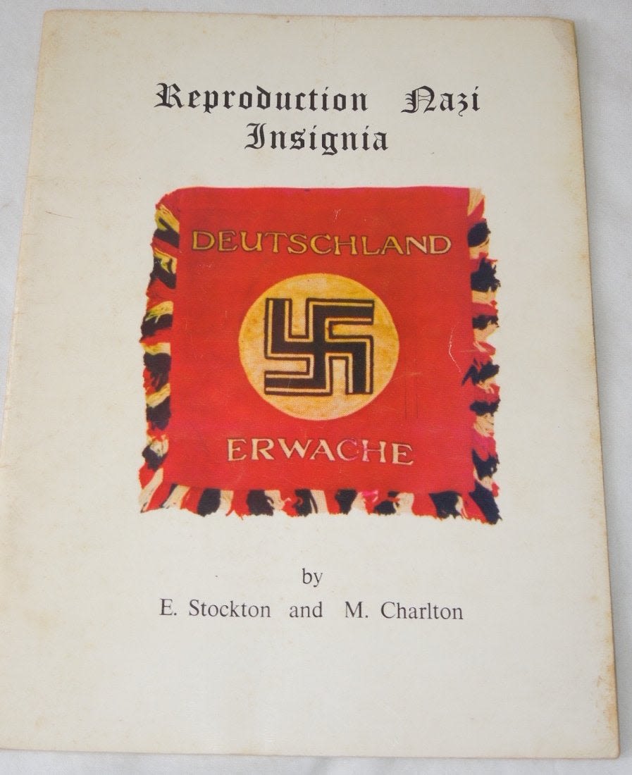 Lot 514: Reproduction Nazi Insignia Reference Book Stockton