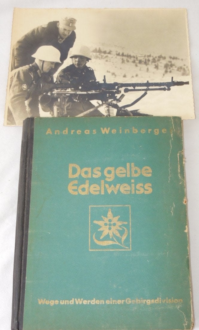 Lot 515: 1943 German Das Gelbe Edelweiss Book Weinberger