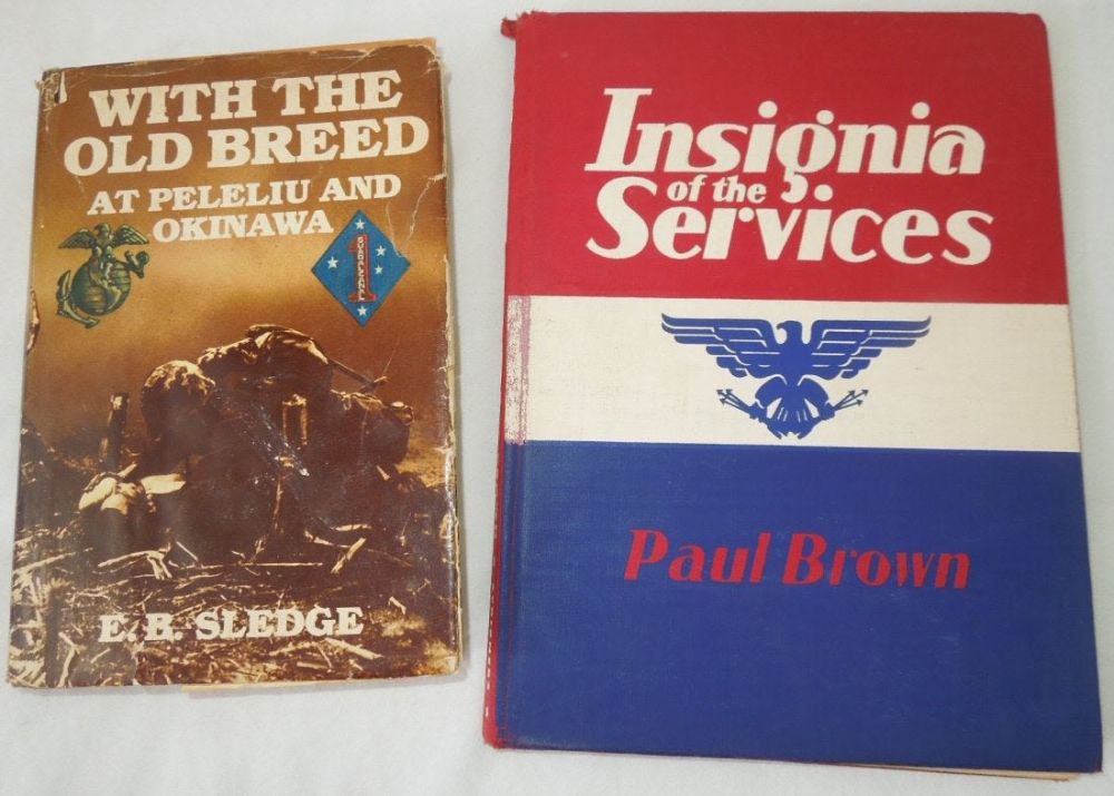 Lot 522: WWII With the Old Breed US Service Insignia Books