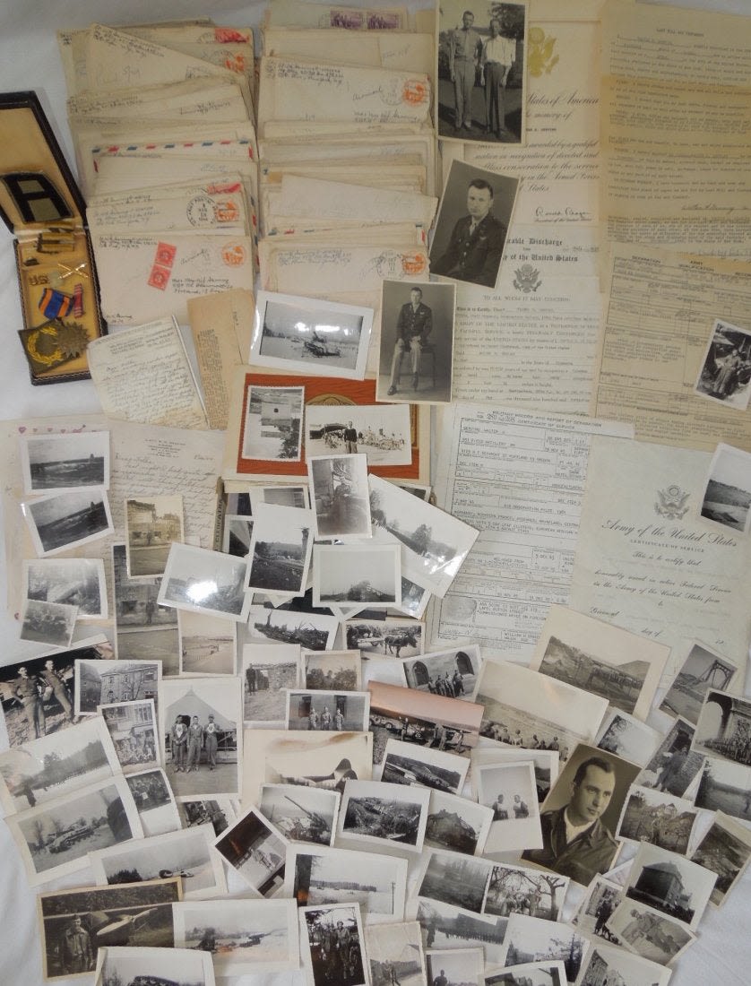 Lot 310A: WWII US Army Liaison Pilot ETO Medal Photo Letter Group