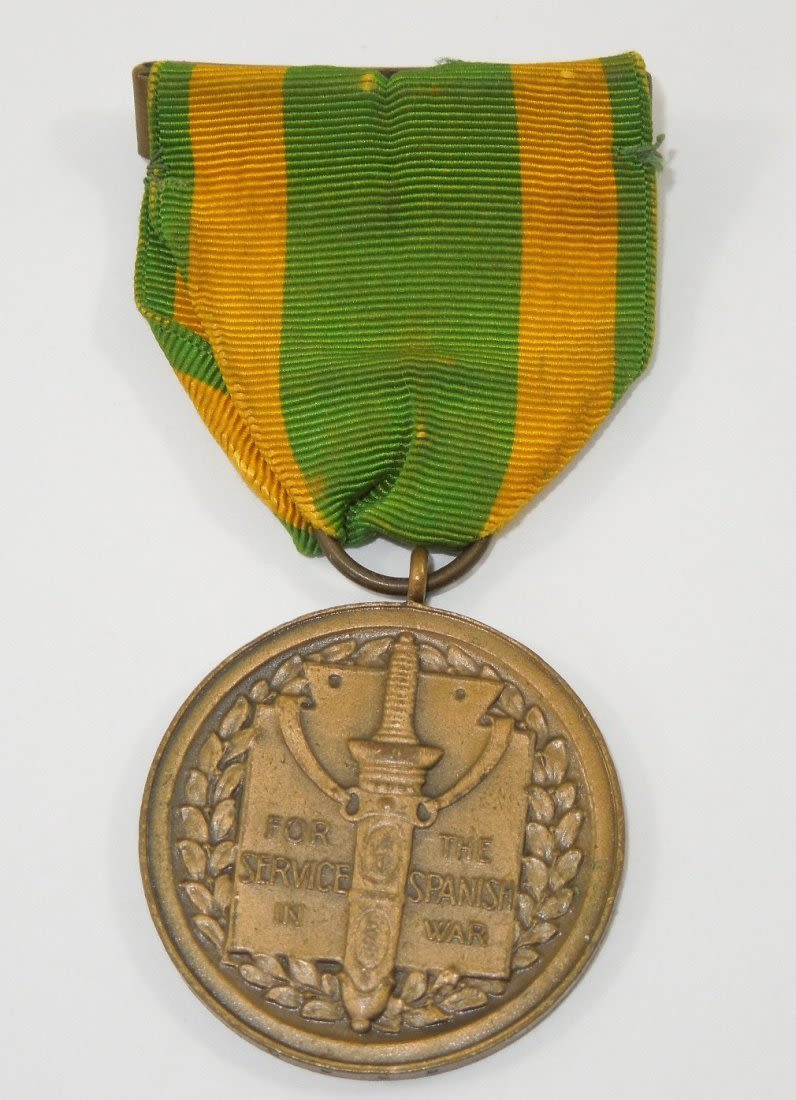 Lot 148: Traceable Numbered Spanish American War Campaign Medal