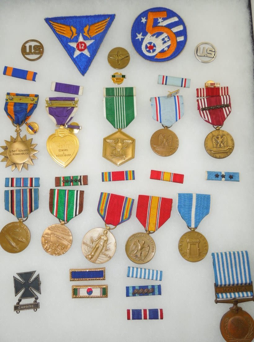 Lot 152: WWII Korea 12th & 5th Air Force Purple Heart & AM