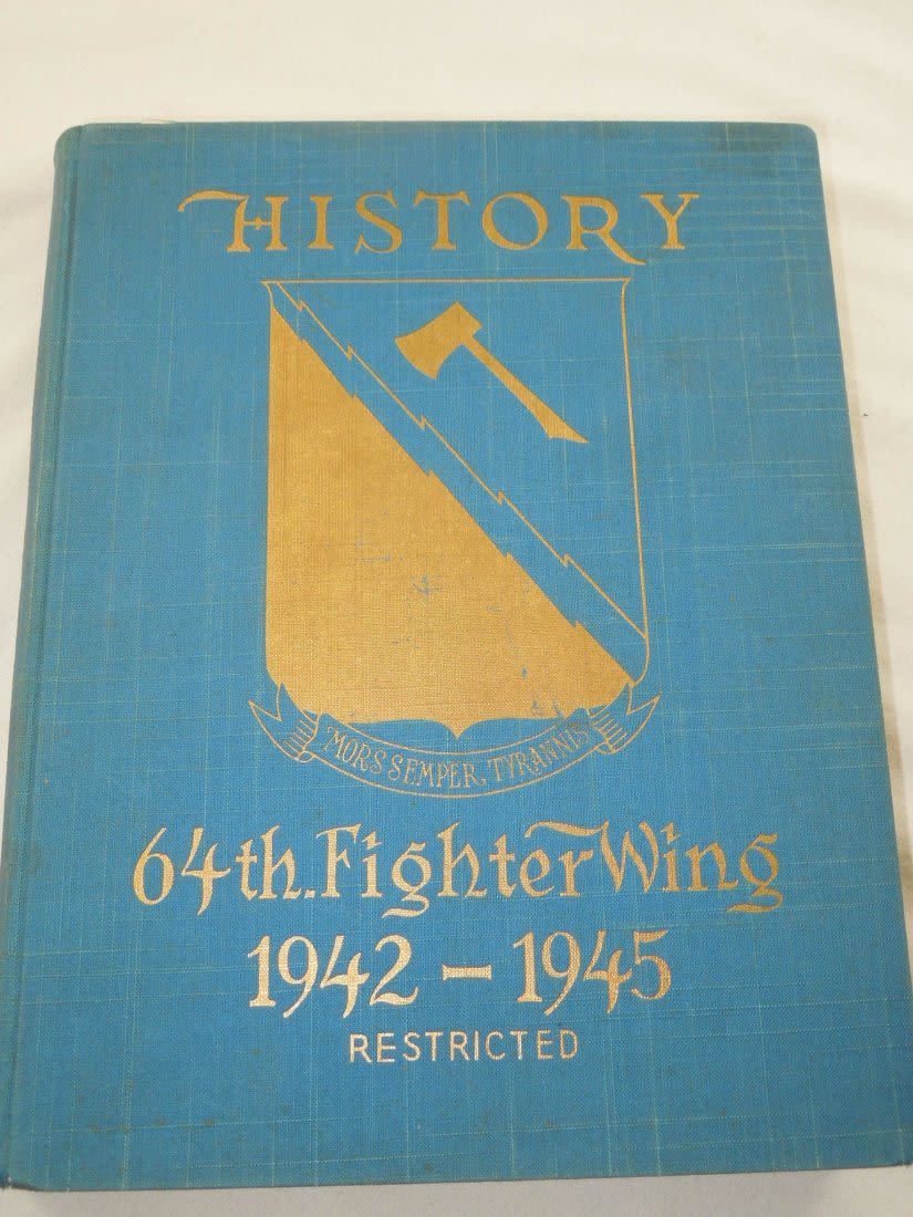 Lot 211: WWII AAF History 64th Fighter Wing Restricted Book