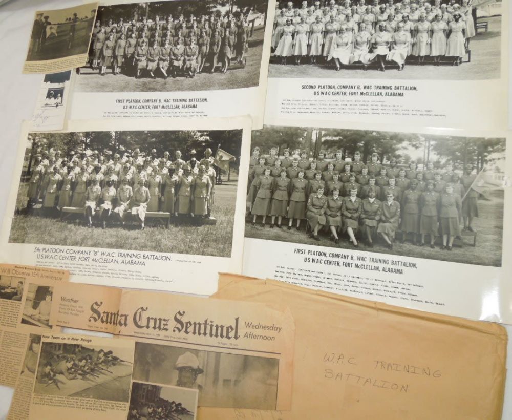Lot 225: 1950-60s WAC Womens Army Corps Fort McClellan 5 Photos