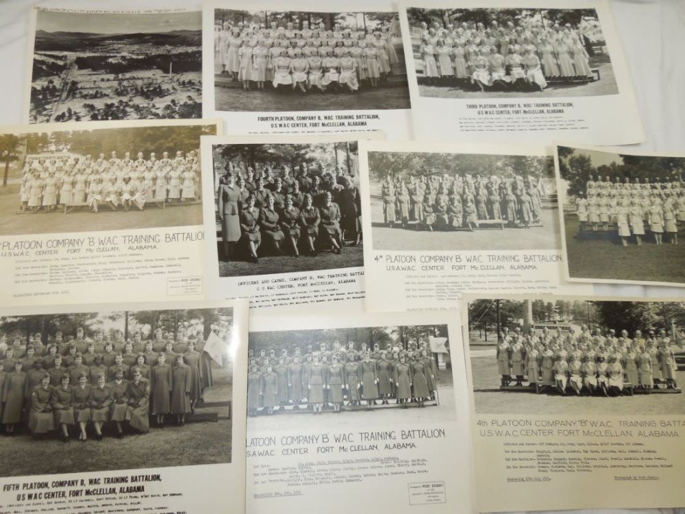 Lot 226: Named WAC Womens Army Corps Fort McClellan 10 Photos