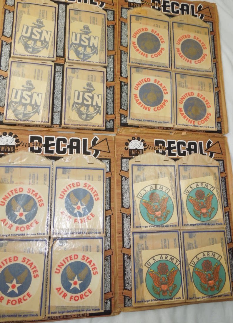 Lot 230: 1950s Army Air Force Marines Navy Flex Cote Display