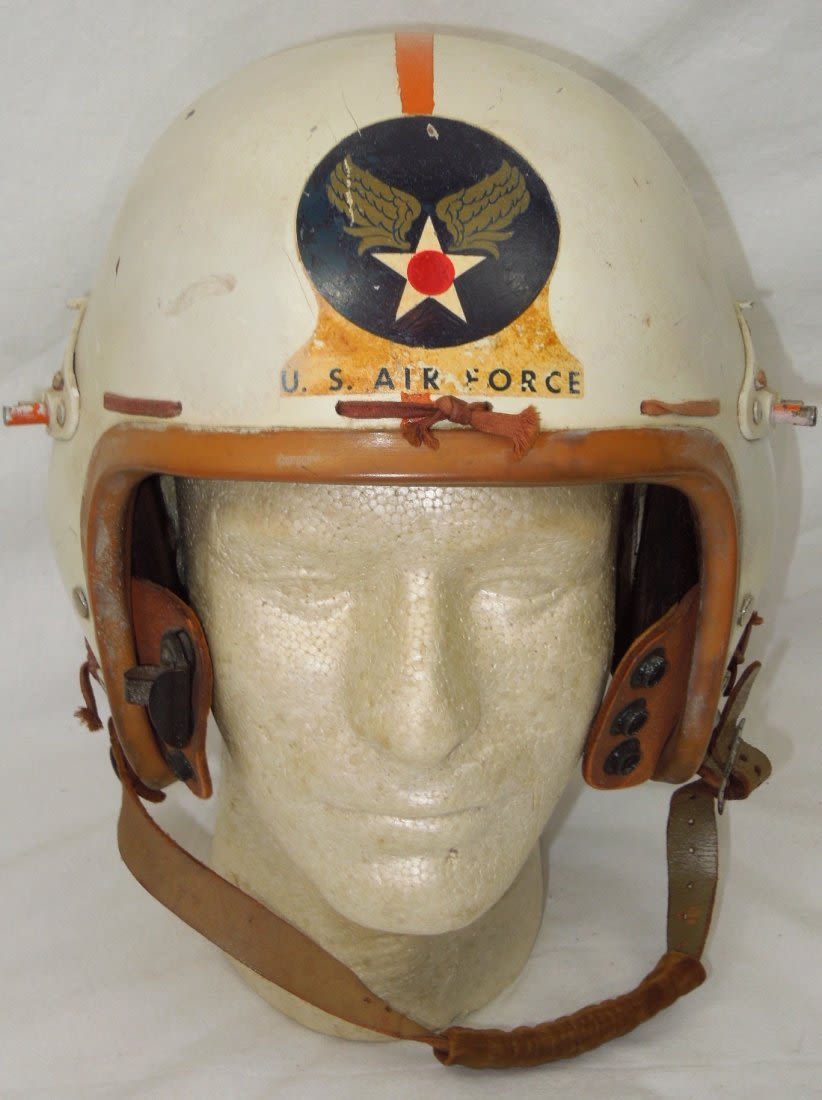 Lot 245: USAF Air Force P Series Pilot Flight Helmet with Decal