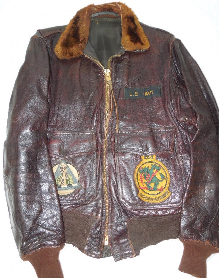 Lot 246: Korean War US Navy USAF Patched G-1 Jacket