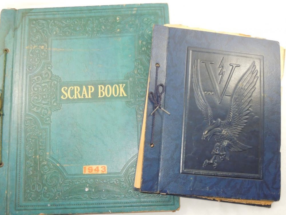 Lot 298: WWII Newspaper Ephemera Scrapbooks Lot of 2 KIA Japs
