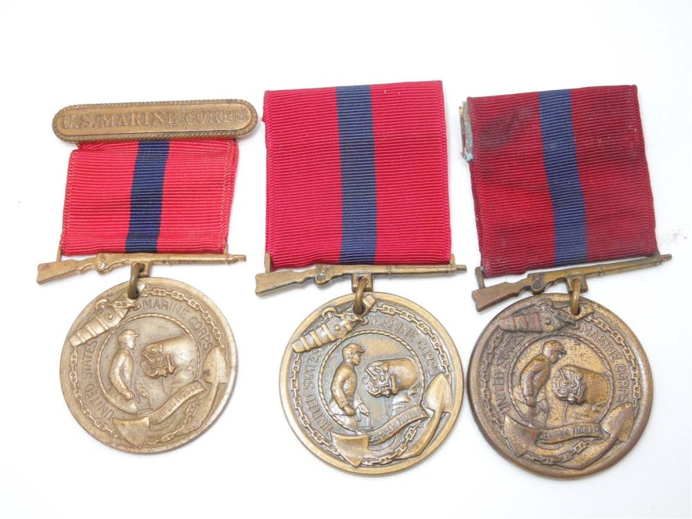 Lot 155: WWII - Modern USMC Good Conduct Medals Lot of 3