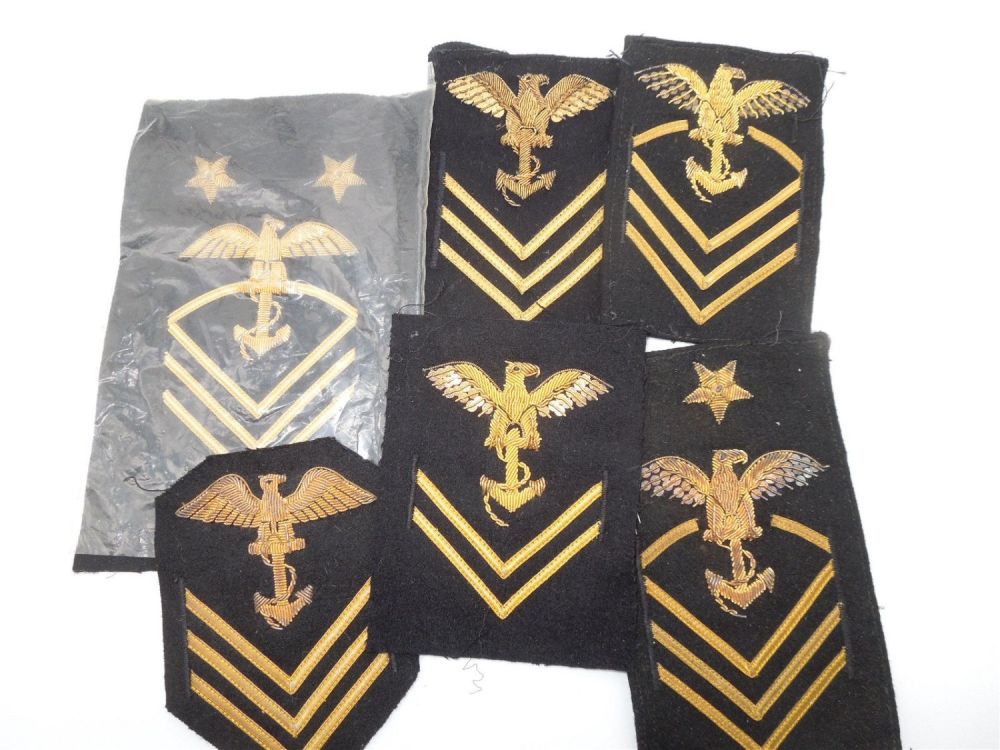 Lot 203: Vintage US Navy Midshipman Bullion Rating Patches Lot of 6