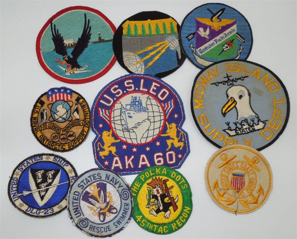 Lot 263: USN Navy Custom Made Patches 45th TAC Recon Lot of 10