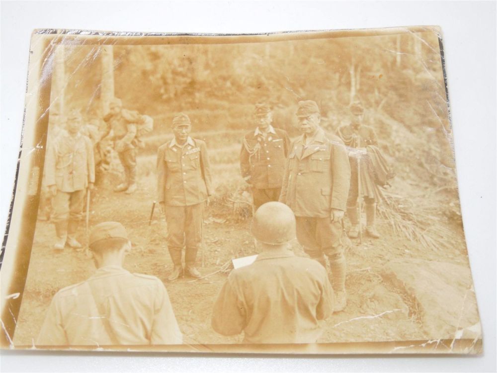 Lot 314: WWII Japanese Japan General Yamashita Philippines Surrender Photograph