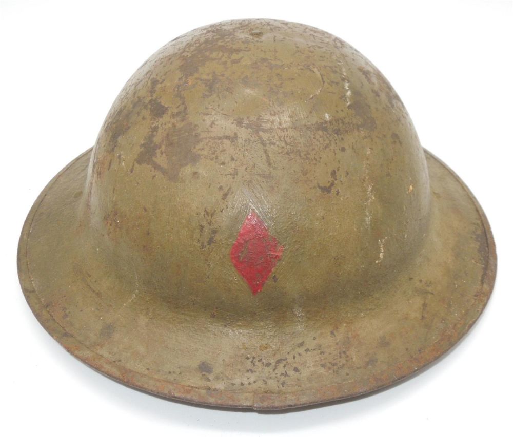 Lot 346: WWI US Army 5th Infantry Division Painted M-17 Doughboy Helmet