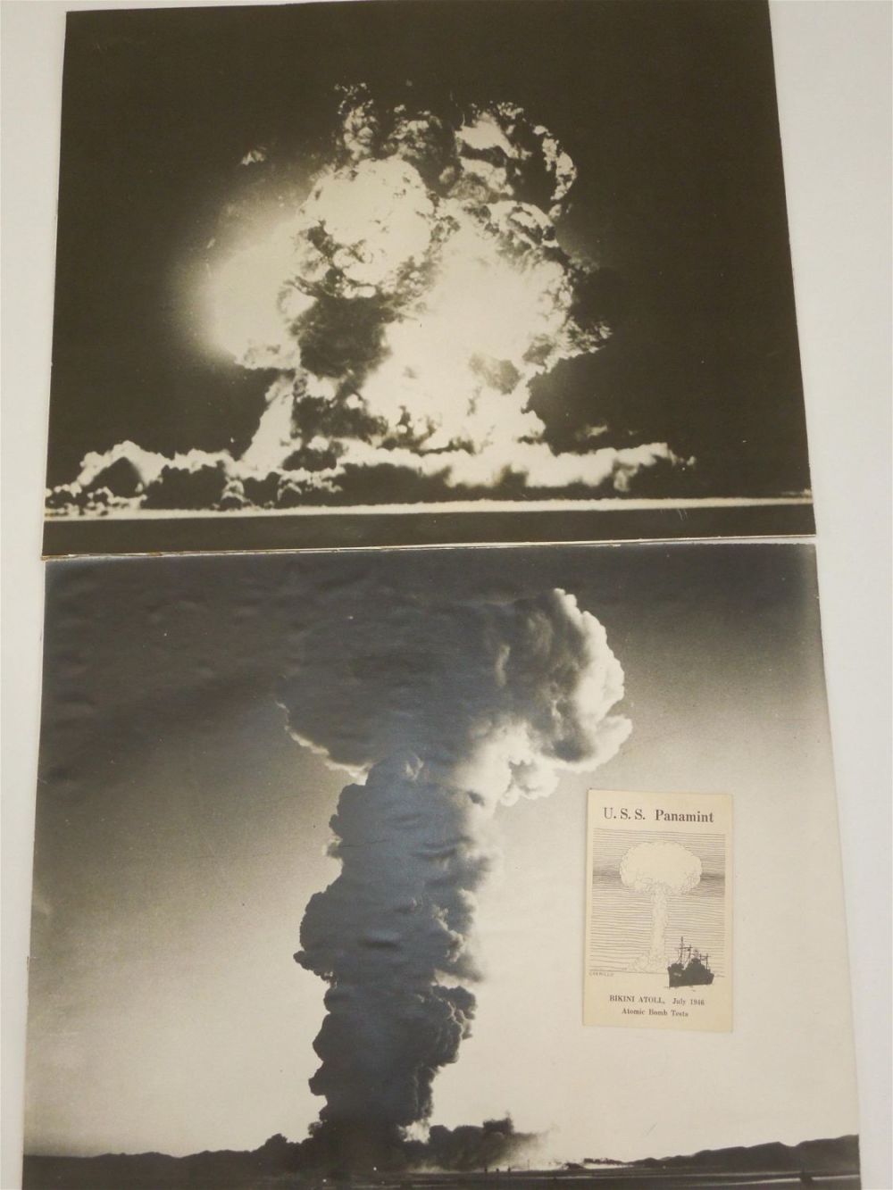 Lot 357: Bikini Atoll Atomic Bomb Test Photos Post Card USS Panamint