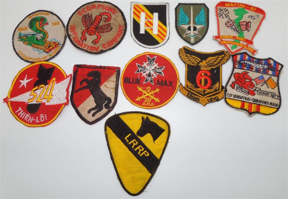 Lot 367: Vietnam Reproduction Unit Patches US Military Lot of 11