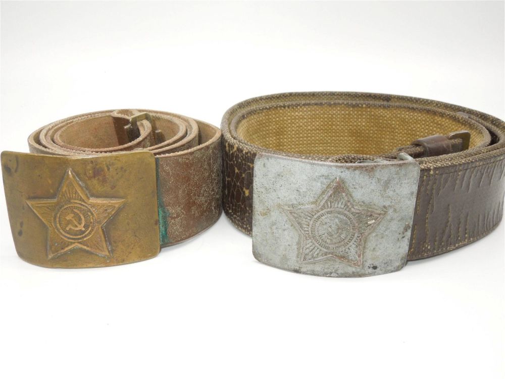 Lot 378: Soviet Russian Russia Army Belts from Afghanistan Lot of 2
