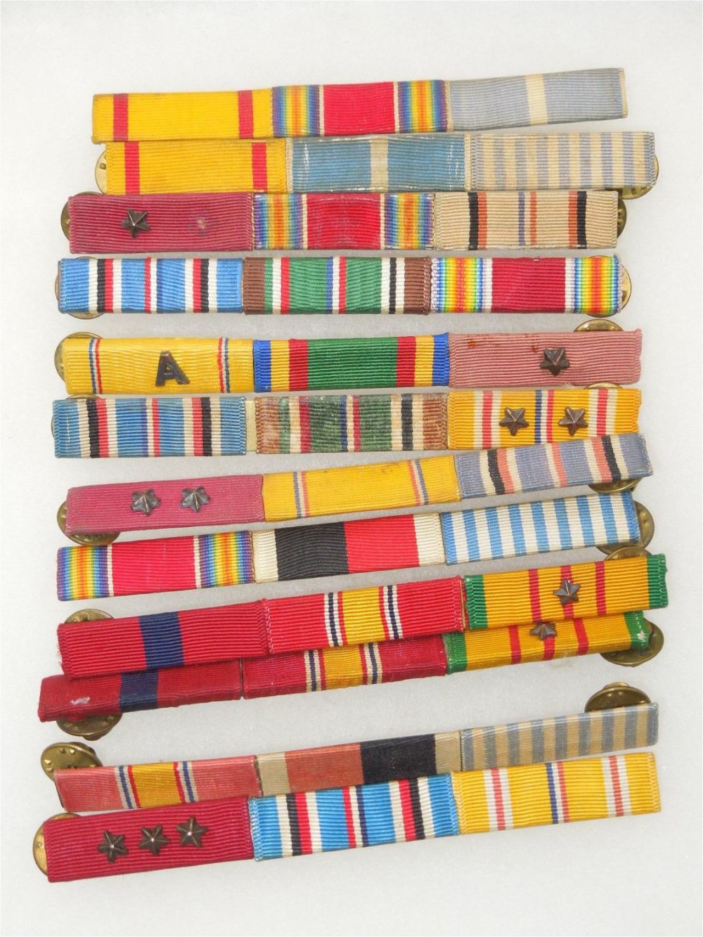 Lot 393: Lot of WWII - Korean War USMC Army Navy Ribbon Bars