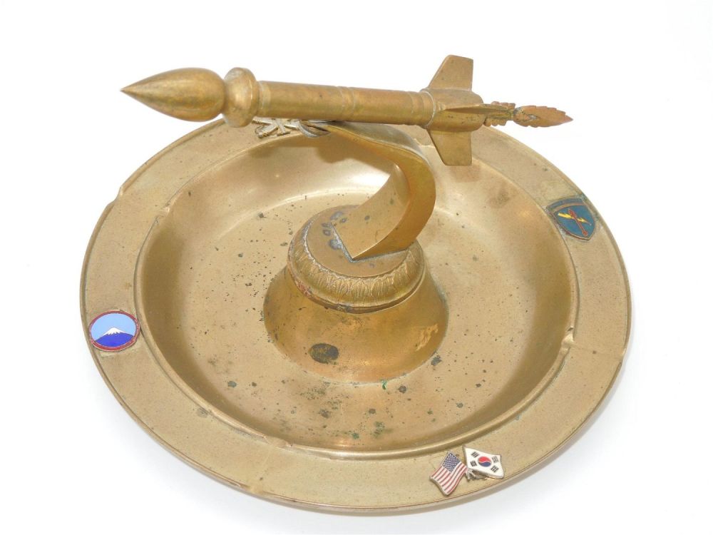 Lot 394: Seoul Korea Made Air Defense Artillery Trench Art Ashtray